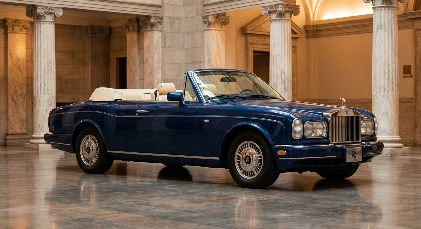 2000 Rolls-Royce Corniche luxury convertible in elegant studio lighting