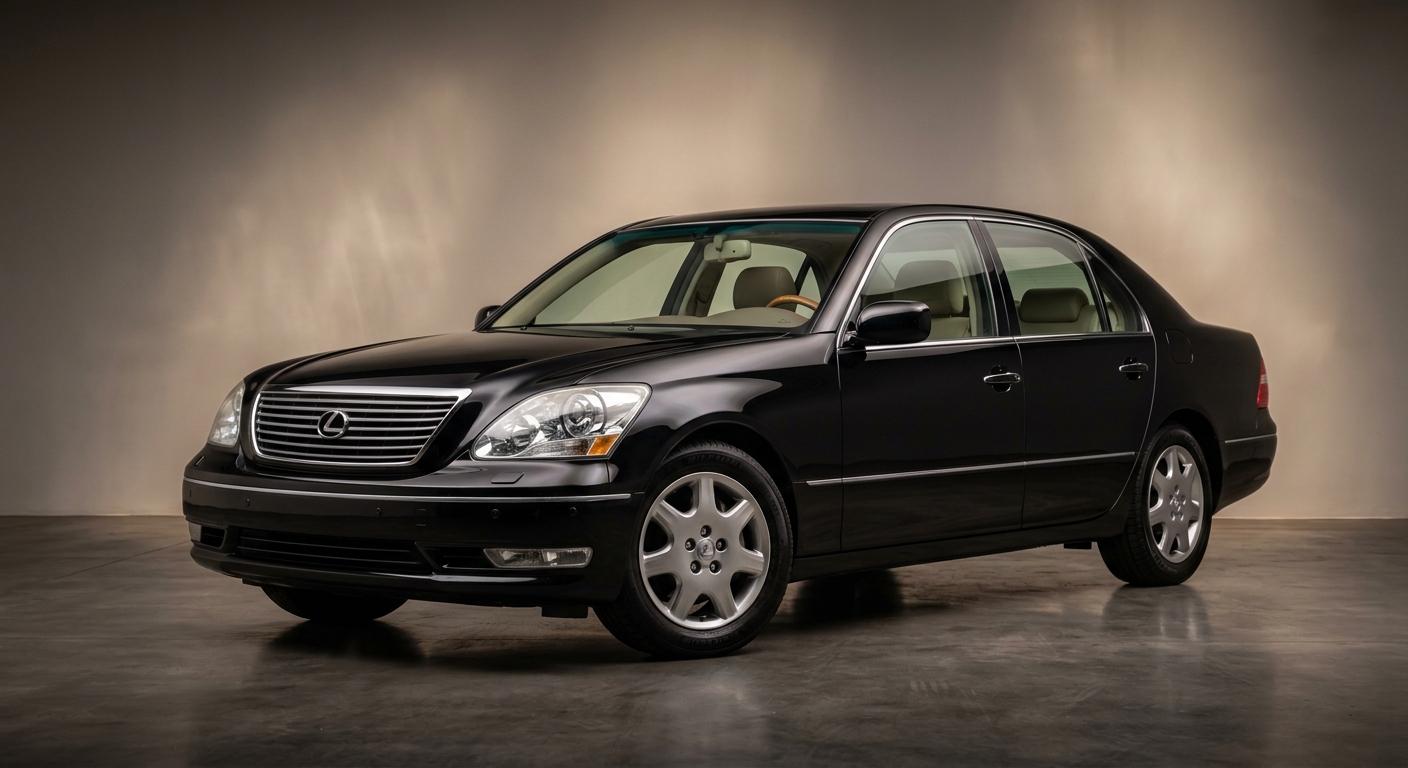 2001 Lexus LS 430 luxury sedan in elegant studio lighting showing premium design and craftsmanship