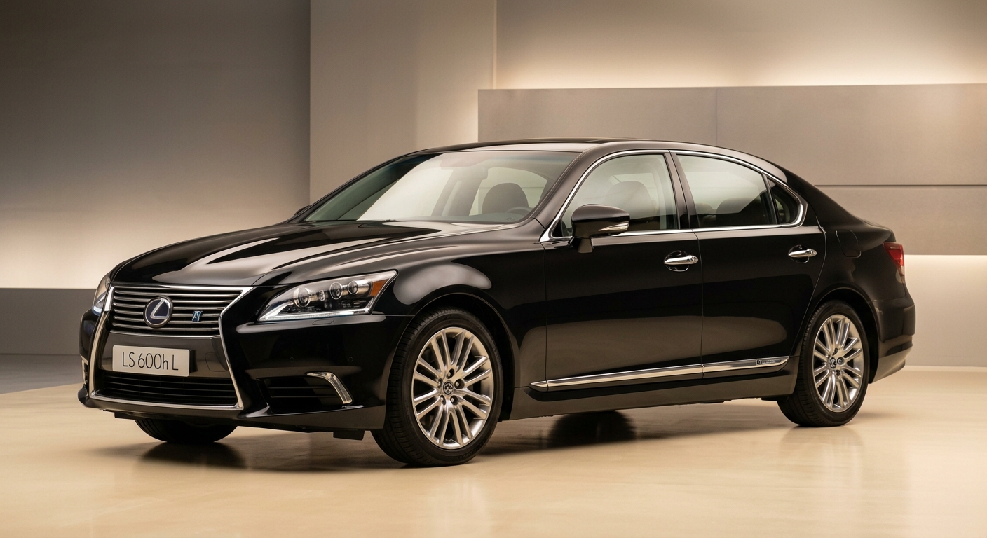 2008 Lexus LS 600h L luxury hybrid sedan in elegant studio lighting