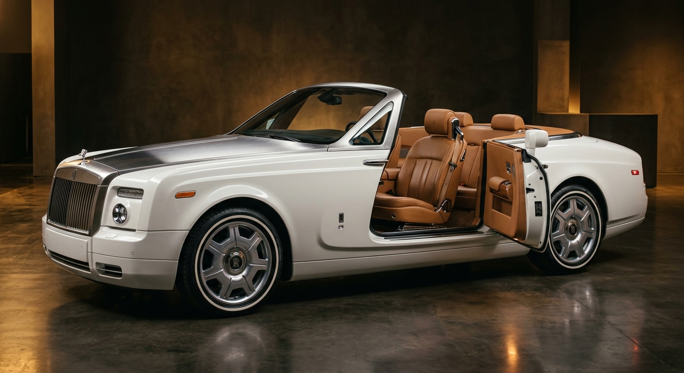 2009 Rolls-Royce Phantom Drophead Coupe luxury convertible in elegant studio setting