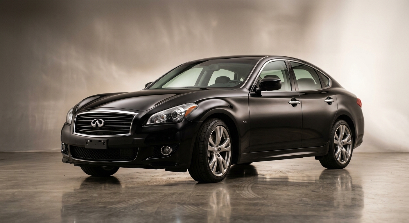 2010 Infiniti M56S luxury sedan in elegant studio lighting with soft shadows