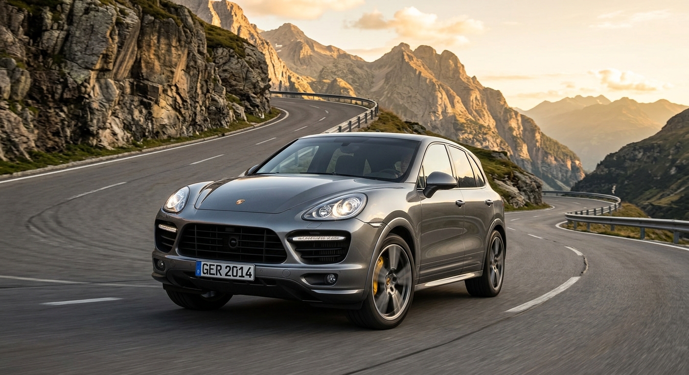 2014 Porsche Cayenne Turbo S luxury performance SUV in dramatic outdoor setting