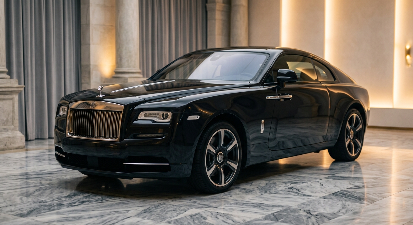 2014 Rolls-Royce Wraith luxury grand tourer coupe in elegant studio setting