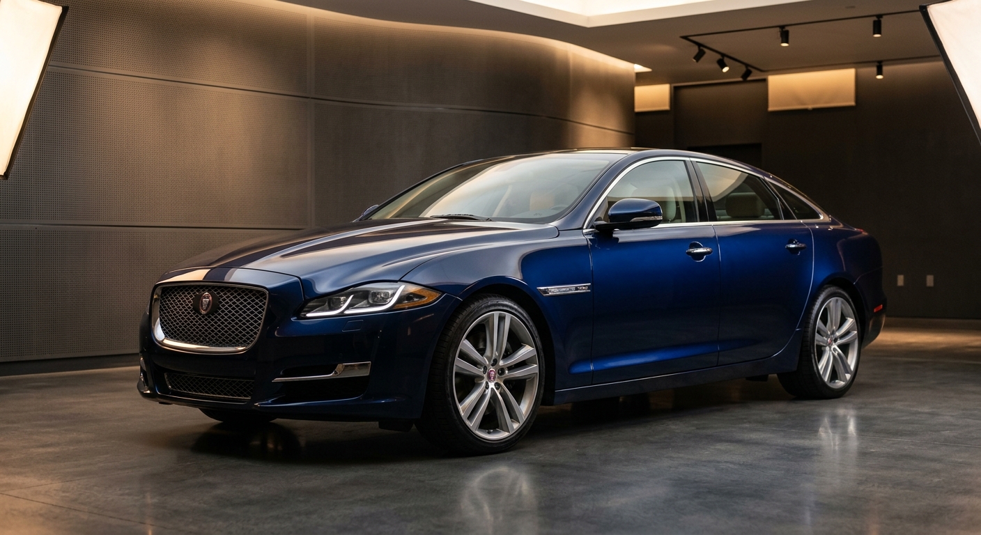 2016 Jaguar XJ L Supercharged luxury sedan in studio lighting