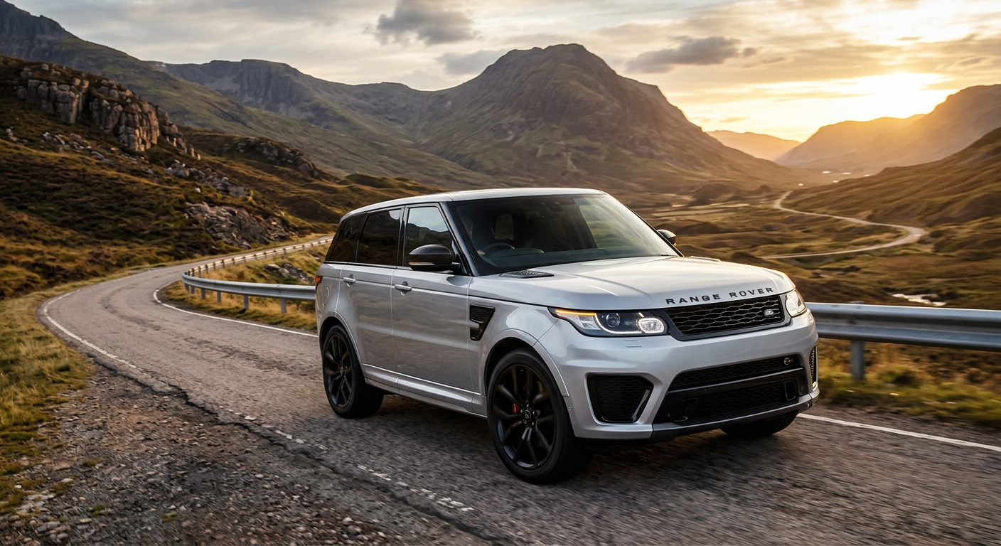 2017 Land Rover Range Rover Sport SVR luxury performance SUV in dramatic outdoor mountain setting