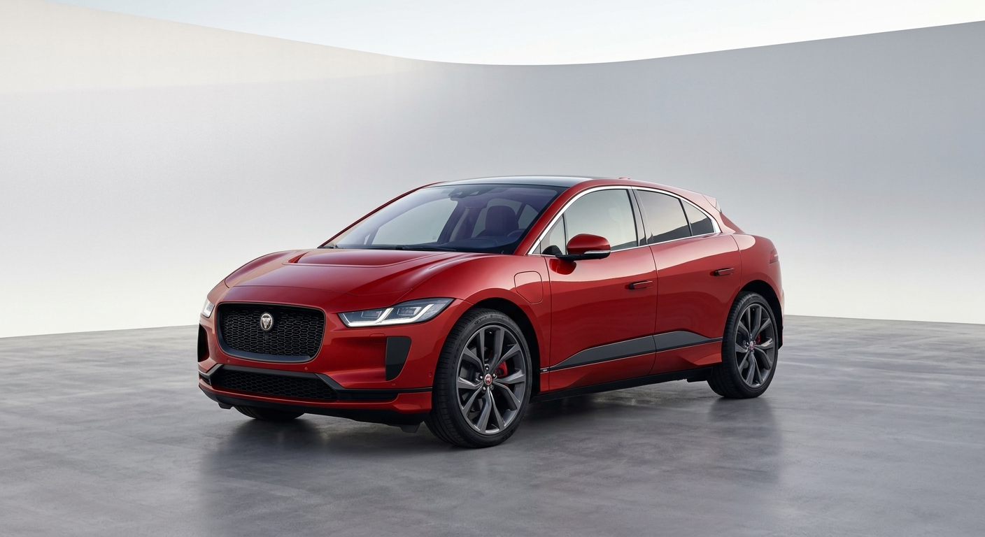 2018 Jaguar I-PACE electric SUV in modern studio with clean white background and soft lighting